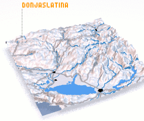 3d view of Donja Slatina