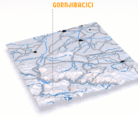 3d view of Gornji Bačići