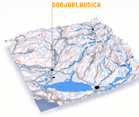 3d view of Donja Plavnica