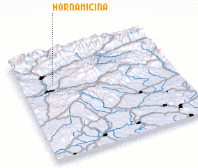 3d view of Horná Mičiná