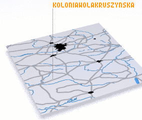 3d view of Kolonia Wola Kruszynska