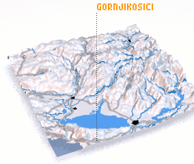 3d view of Gornji Kosići