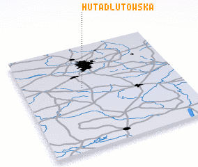 3d view of Huta Dłutowska