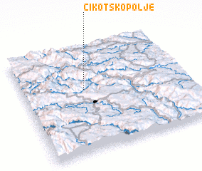 3d view of Cikotsko Polje