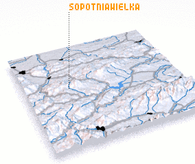 3d view of Sopotnia Wielka