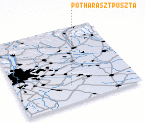 3d view of Pótharasztpuszta