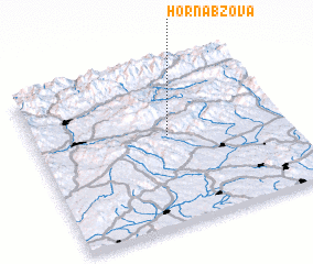 3d view of Horná Bzová