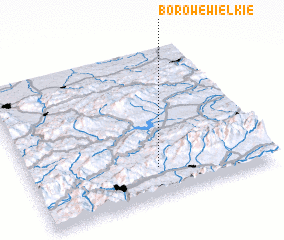 3d view of Borowe Wielkie