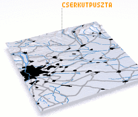 3d view of Cserkútpuszta