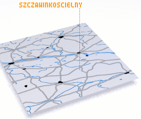 3d view of Szczawin Kościelny