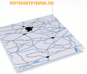 3d view of Piotrków Trybunalski