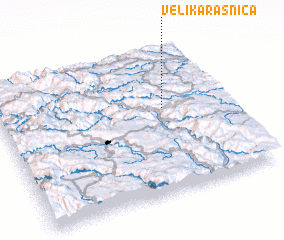 3d view of Velika Rasnica