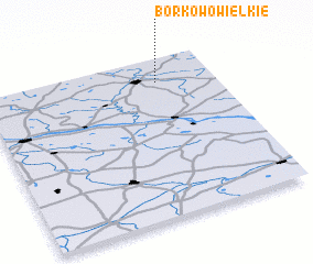 3d view of Borkowo Wielkie