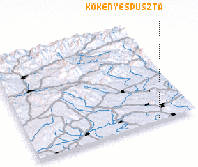 3d view of Kökényespuszta