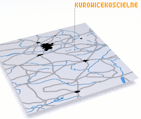 3d view of Kurowice Kośćielne