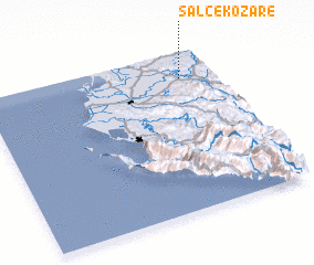 3d view of Salcë-Kozarë
