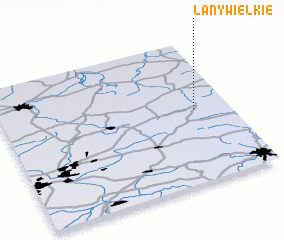 3d view of Łany Wielkie