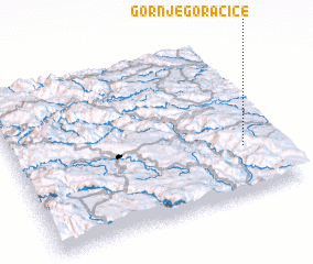 3d view of Gornje Goračiće