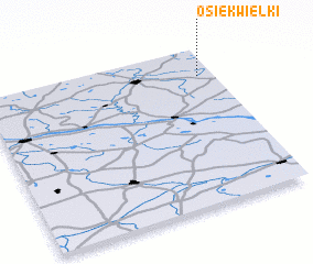 3d view of Osiek Wielki