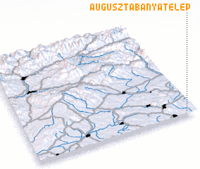 3d view of Auguszta-bányatelep