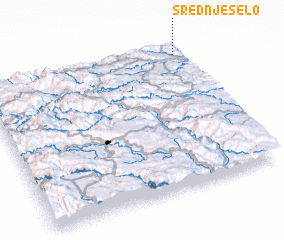 3d view of Srednje Selo