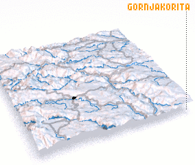 3d view of Gornja Korita