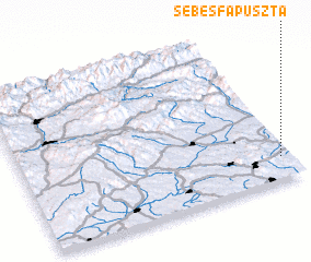 3d view of Sebesfapuszta