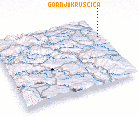 3d view of Gornja Kruščica