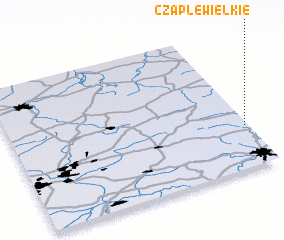 3d view of Czaple Wielkie