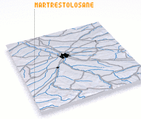 3d view of Martres-Tolosane