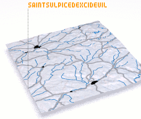 3d view of Saint-Sulpice-dʼExcideuil