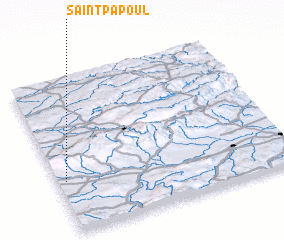 3d view of Saint-Papoul