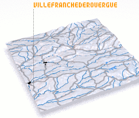 3d view of Villefranche-de-Rouergue