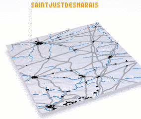 3d view of Saint-Just-des-Marais