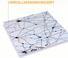 3d view of Courcelles-sous-Moyencourt