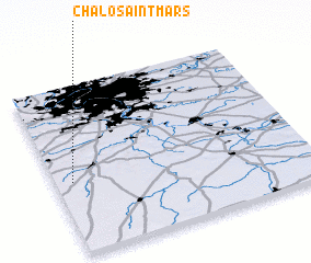 3d view of Châlo-Saint-Mars