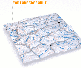 3d view of Fontanès-de-Sault