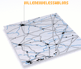 3d view of Villeneuve-les-Sablons