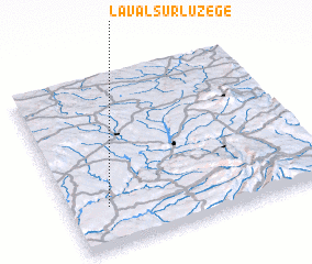 3d view of Laval-sur-Luzège