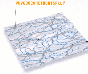 3d view of Puygouzon-et-Montsalvy