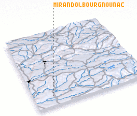 3d view of Mirandol-Bourgnounac