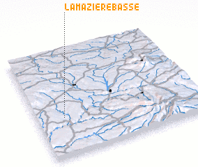 3d view of Lamazière-Basse