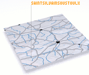 3d view of Saint-Silvain-sous-Toulx