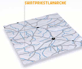 3d view of Saint-Priest-la-Marche