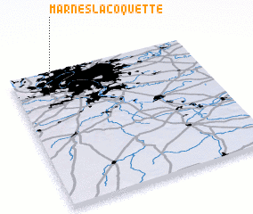 3d view of Marnes-la-Coquette