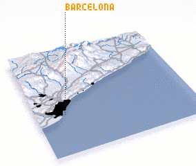 3d view of Barcelona