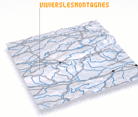 3d view of Viviers-lès-Montagnes