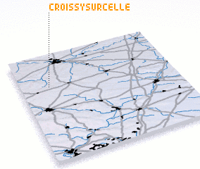 3d view of Croissy-sur-Celle