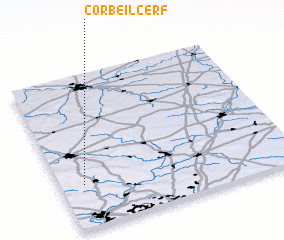 3d view of Corbeil-Cerf