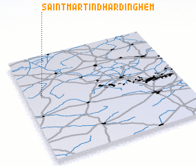 3d view of Saint-Martin-dʼHardinghem